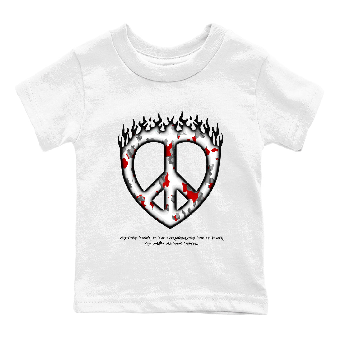 3s Cement Grey shirts to match jordans Love Peace sneaker match tees Air Jordan 3 Cement Grey SNRT Sneaker Release Tees Youth Baby White 2 crew neck shirts