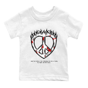 3s Cement Grey shirts to match jordans Love Peace sneaker match tees Air Jordan 3 Cement Grey SNRT Sneaker Release Tees Youth Baby White 2 crew neck shirts