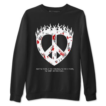 3s Cement Grey shirts to match jordans Love Peace sneaker match tees Air Jordan 3 Cement Grey SNRT Sneaker Release Tees unisex cotton Black 2 crew neck shirts