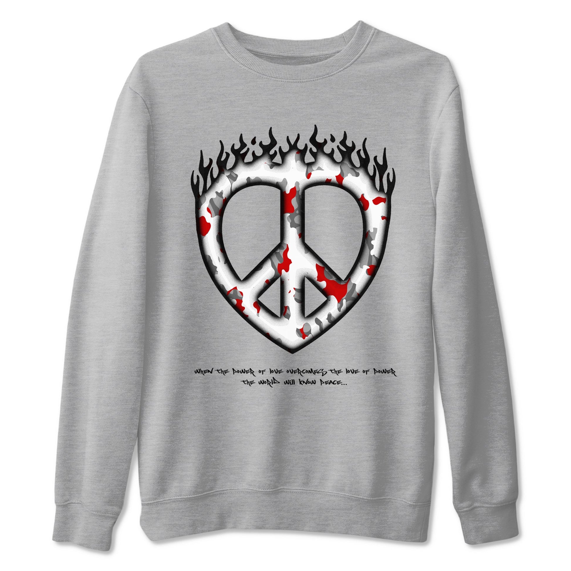 3s Cement Grey shirts to match jordans Love Peace sneaker match tees Air Jordan 3 Cement Grey SNRT Sneaker Release Tees unisex cotton Heather Grey 2 crew neck shirts