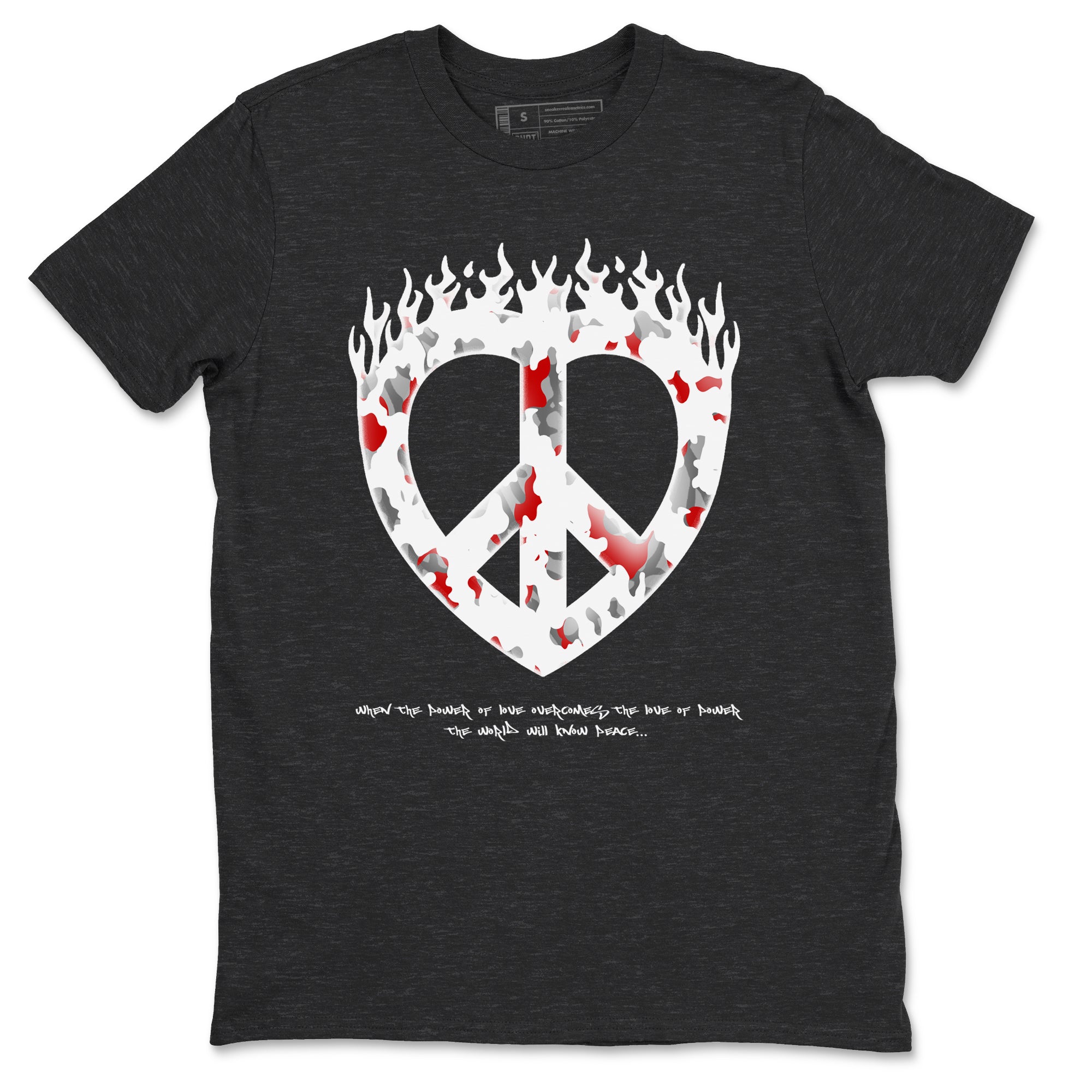 3s Cement Grey shirts to match jordans Love Peace sneaker match tees Air Jordan 3 Cement Grey SNRT Sneaker Release Tees unisex cotton Charcoal Heather 2 crew neck shirts