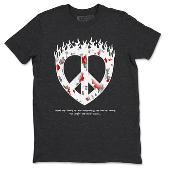 3s Cement Grey shirts to match jordans Love Peace sneaker match tees Air Jordan 3 Cement Grey SNRT Sneaker Release Tees unisex cotton Charcoal Heather 2 crew neck shirts