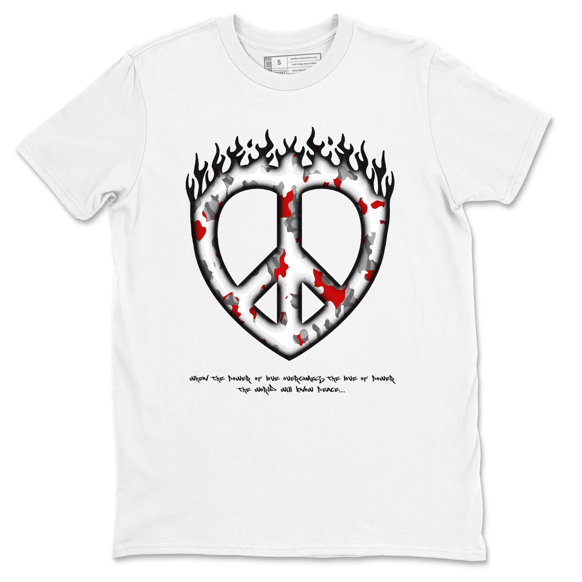 3s Cement Grey shirts to match jordans Love Peace sneaker match tees Air Jordan 3 Cement Grey SNRT Sneaker Release Tees unisex cotton White 2 crew neck shirts