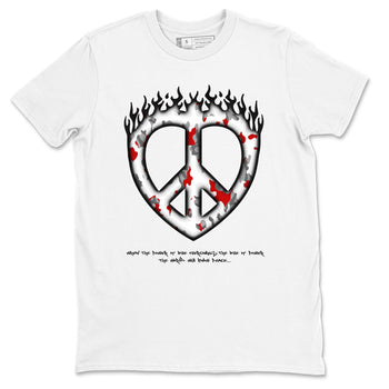3s Cement Grey shirts to match jordans Love Peace sneaker match tees Air Jordan 3 Cement Grey SNRT Sneaker Release Tees unisex cotton White 2 crew neck shirts