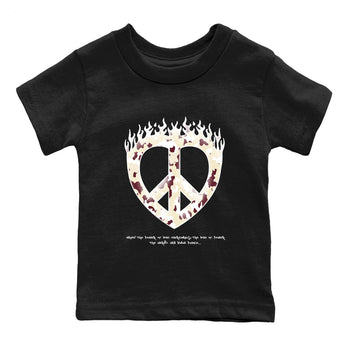 4s A Ma Maniere x Fossil Stone shirts to match jordans Love Peace sneaker match tees Air Jordan 4 A Ma Maniere x Fossil Stone match shoes to clothes SNRT Sneaker Tees Youth Baby Black 2 tee