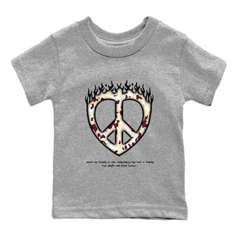 4s A Ma Maniere x Fossil Stone shirts to match jordans Love Peace sneaker match tees Air Jordan 4 A Ma Maniere x Fossil Stone match shoes to clothes SNRT Sneaker Tees Youth Baby Heather Grey 2 tee