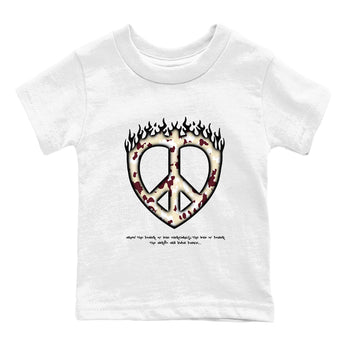 4s A Ma Maniere x Fossil Stone shirts to match jordans Love Peace sneaker match tees Air Jordan 4 A Ma Maniere x Fossil Stone match shoes to clothes SNRT Sneaker Tees Youth Baby White 2 tee