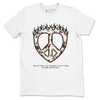 4s A Ma Maniere x Fossil Stone shirts to match jordans Love Peace sneaker match tees Air Jordan 4 A Ma Maniere x Fossil Stone match shoes to clothes SNRT Sneaker Tees unisex cotton White 2 shirts