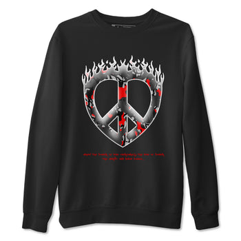 4s Black Cement shirts to match jordans Love Peace sneaker match tees Air Jordan 4 Black Cement match shoes to clothes SNRT Sneaker Tees unisex cotton Black 2 shirts