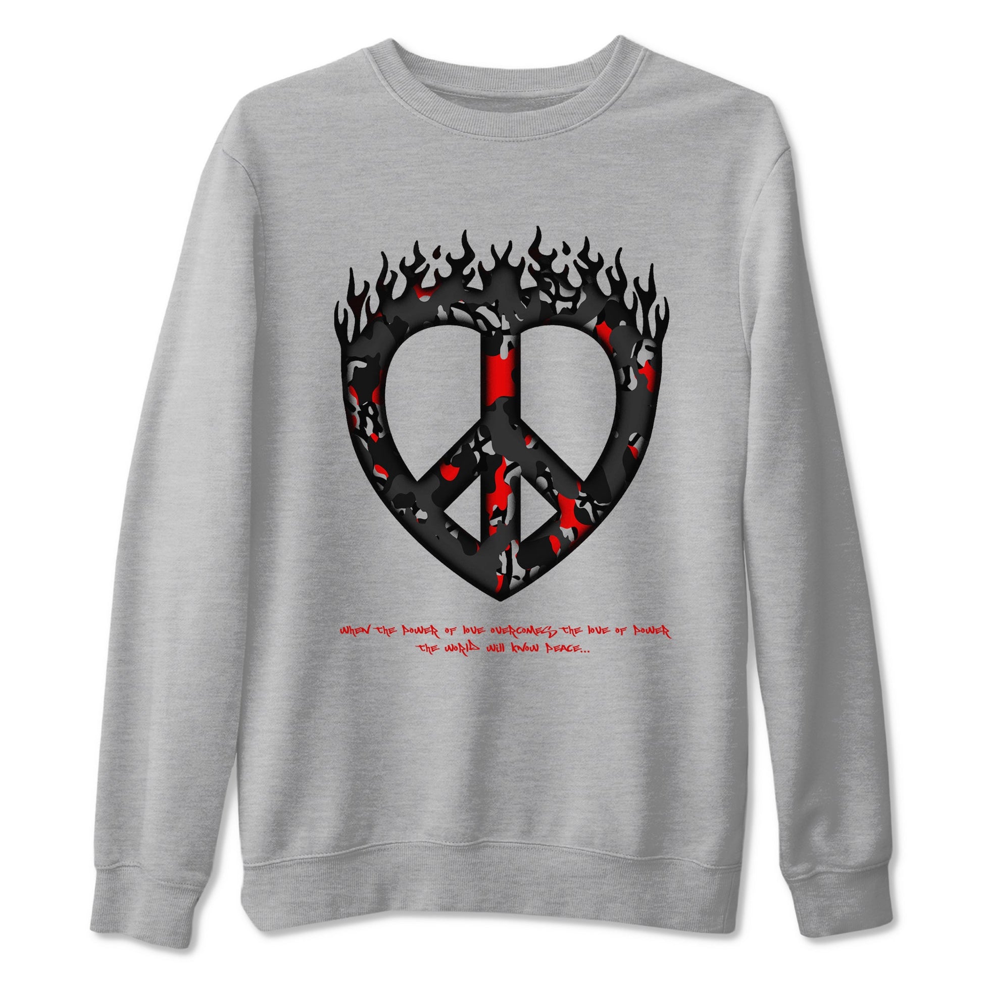 4s Black Cement shirts to match jordans Love Peace sneaker match tees Air Jordan 4 Black Cement match shoes to clothes SNRT Sneaker Tees unisex cotton Heather Grey 2 shirts