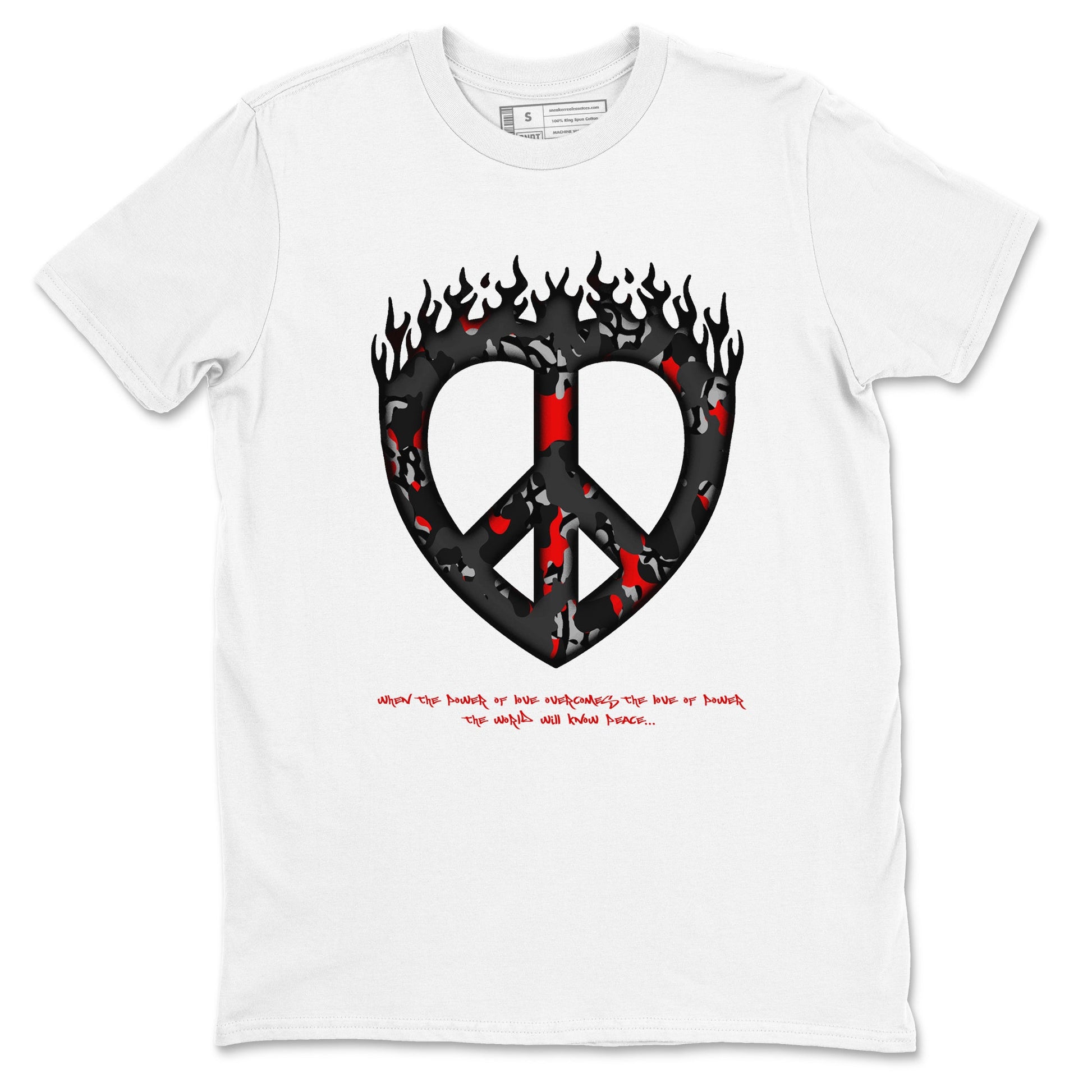 4s Black Cement shirts to match jordans Love Peace sneaker match tees Air Jordan 4 Black Cement match shoes to clothes SNRT Sneaker Tees unisex cotton White 2 shirts