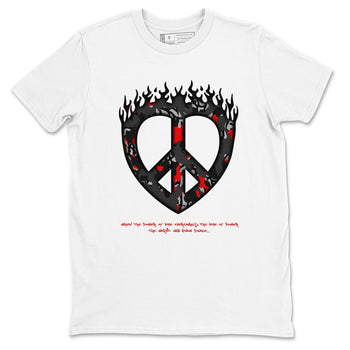 4s Black Cement shirts to match jordans Love Peace sneaker match tees Air Jordan 4 Black Cement match shoes to clothes SNRT Sneaker Tees unisex cotton White 2 shirts