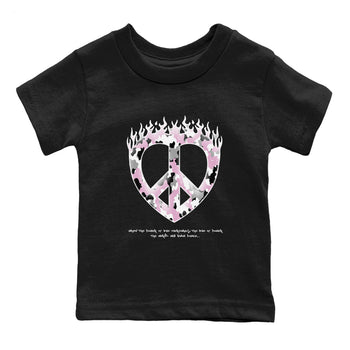 4s Retro Orchid shirts to match jordans Love Peace sneaker match tees Air Jordan 4 WMNS Orchid match shoes to clothes SNRT Sneaker Tees Youth Baby Black 2 tee