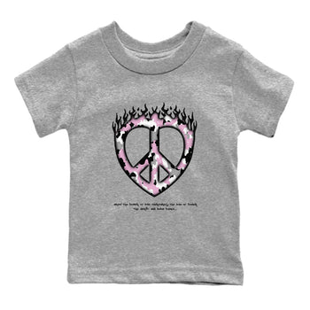 4s Retro Orchid shirts to match jordans Love Peace sneaker match tees Air Jordan 4 WMNS Orchid match shoes to clothes SNRT Sneaker Tees Youth Baby Heather Grey 2 tee