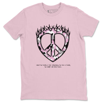 4s Retro Orchid shirts to match jordans Love Peace sneaker match tees Air Jordan 4 WMNS Orchid match shoes to clothes SNRT Sneaker Tees unisex cotton Pink 2 shirts
