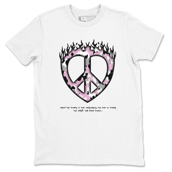 4s Retro Orchid shirts to match jordans Love Peace sneaker match tees Air Jordan 4 WMNS Orchid match shoes to clothes SNRT Sneaker Tees unisex cotton White 2 shirts