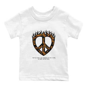 5s Archaeo Brown shirts to match jordans Love Peace sneaker match tees Air Jordan 5 Archaeo Brown match shoes to clothes SNRT Sneaker Tees Youth Baby White 2 tee