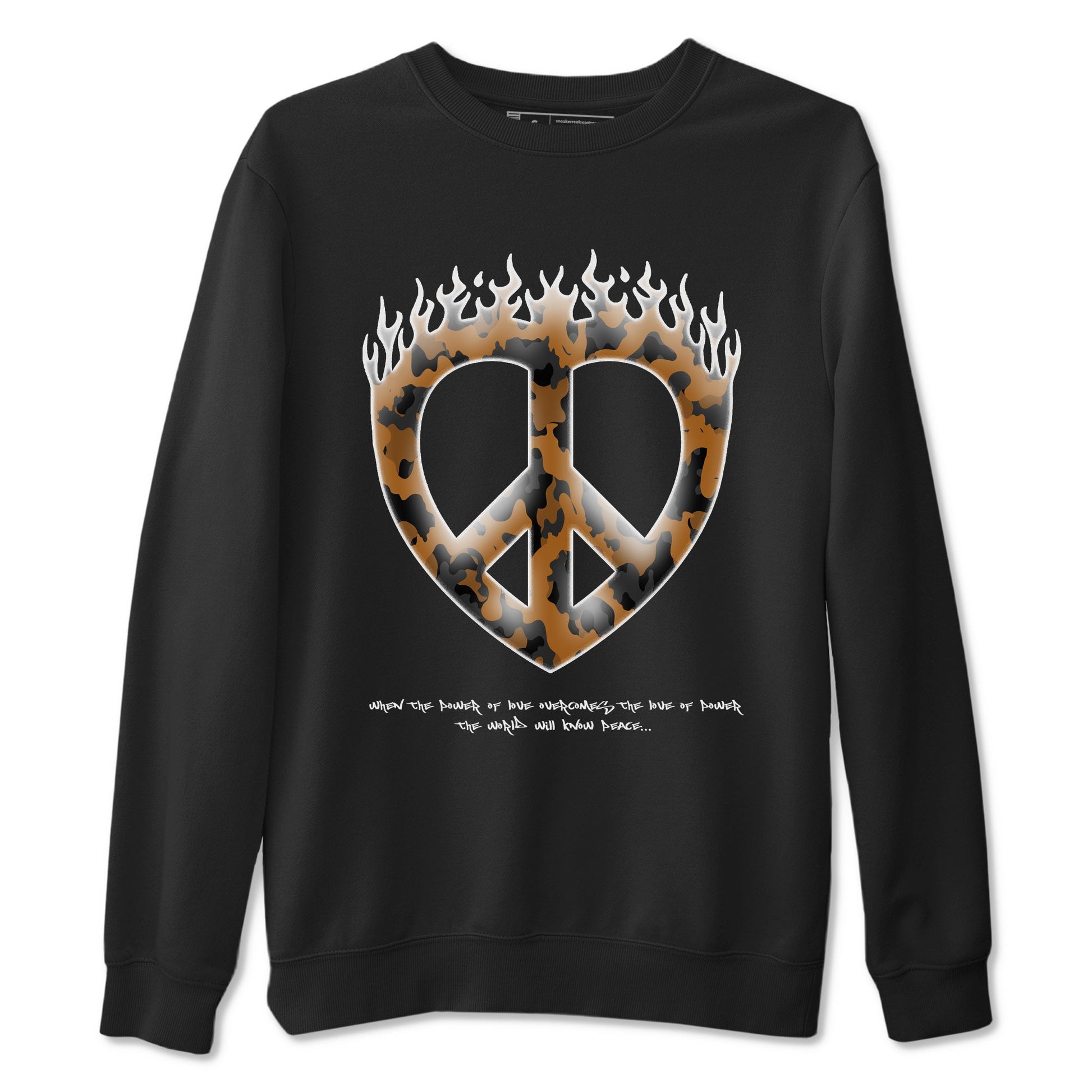 5s Archaeo Brown shirts to match jordans Love Peace sneaker match tees Air Jordan 5 Archaeo Brown match shoes to clothes SNRT Sneaker Tees unisex cotton Black 2 shirts