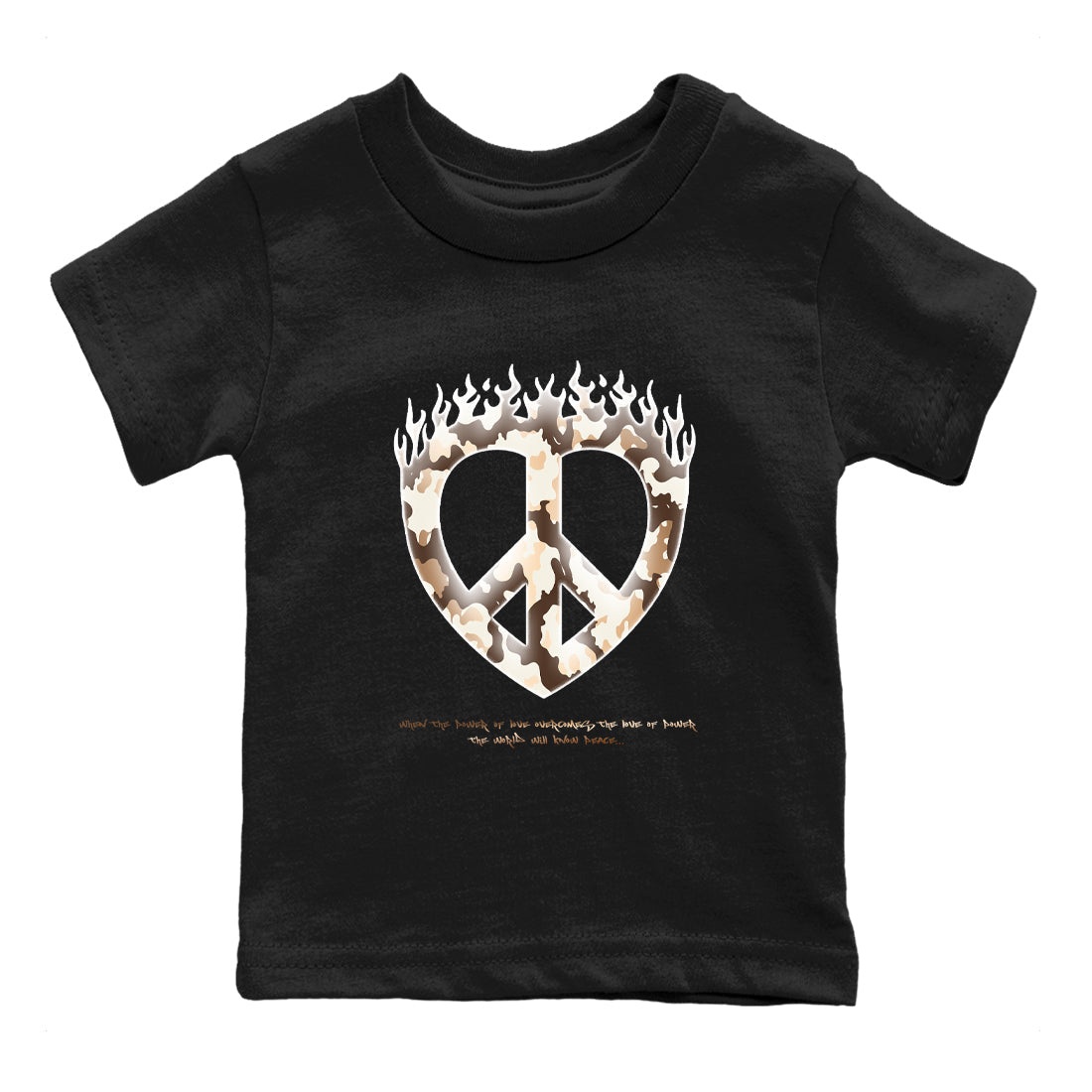 5s Golden Ticket shirts to match jordans Love Peace best t shirts to wear with jordans Air Jordan 5 Golden Ticket match shoes to clothes SNRT Sneaker Tees Youth Baby Black 2 tee