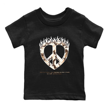5s Golden Ticket shirts to match jordans Love Peace best t shirts to wear with jordans Air Jordan 5 Golden Ticket match shoes to clothes SNRT Sneaker Tees Youth Baby Black 2 tee