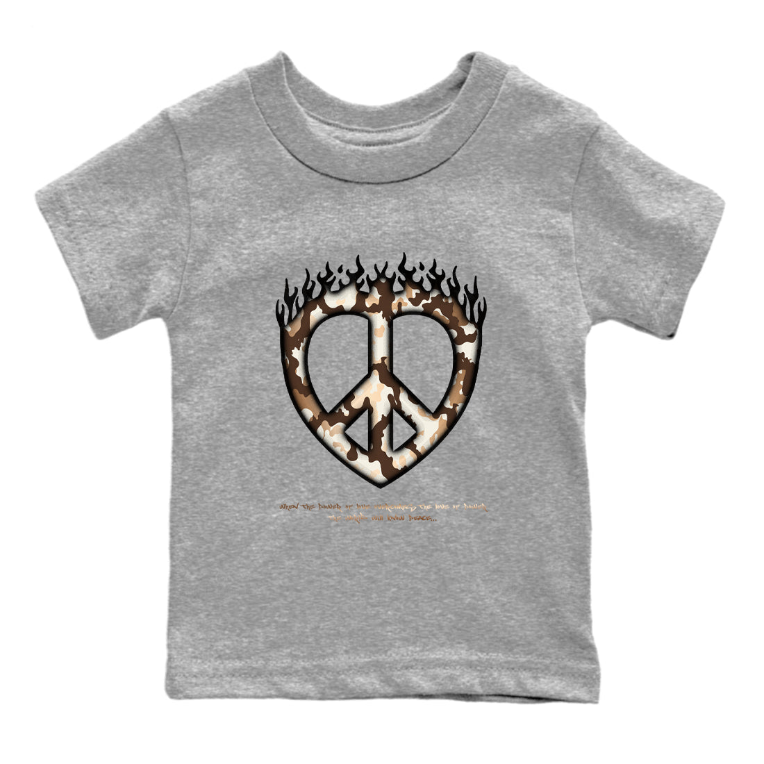 5s Golden Ticket shirts to match jordans Love Peace best t shirts to wear with jordans Air Jordan 5 Golden Ticket match shoes to clothes SNRT Sneaker Tees Youth Baby Heather Grey 2 tee