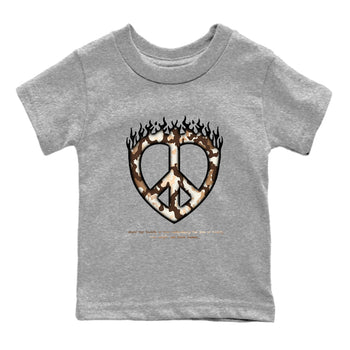 5s Golden Ticket shirts to match jordans Love Peace best t shirts to wear with jordans Air Jordan 5 Golden Ticket match shoes to clothes SNRT Sneaker Tees Youth Baby Heather Grey 2 tee