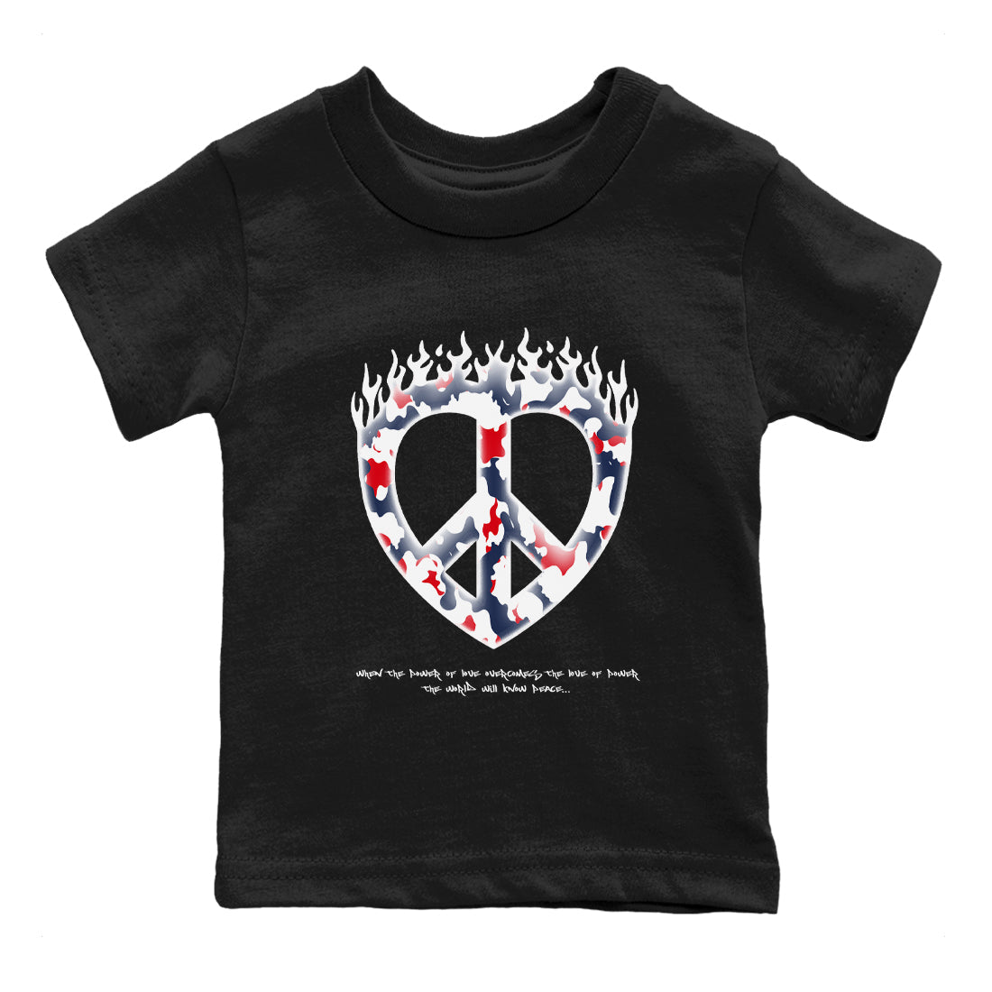 6s White And Midnight Navy shirts to match jordans Love Peace sneaker match tees Air Jordan 6 White And Midnight Navy SNRT Sneaker Release Tees Youth Baby Black 2 crew neck shirts