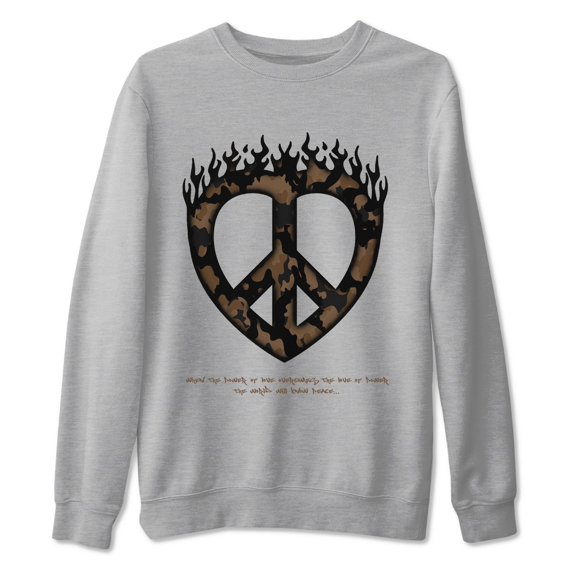 Jordan Jumpman Jack TR Travis Scott Dark Mocha shirts to match jordans Love Peace sneaker match tees Jordan Jumpman Jack Travis Scott Dark Mocha match shoes to clothes SNRT Sneaker Tees unisex cotton Heather Grey 2 shirts