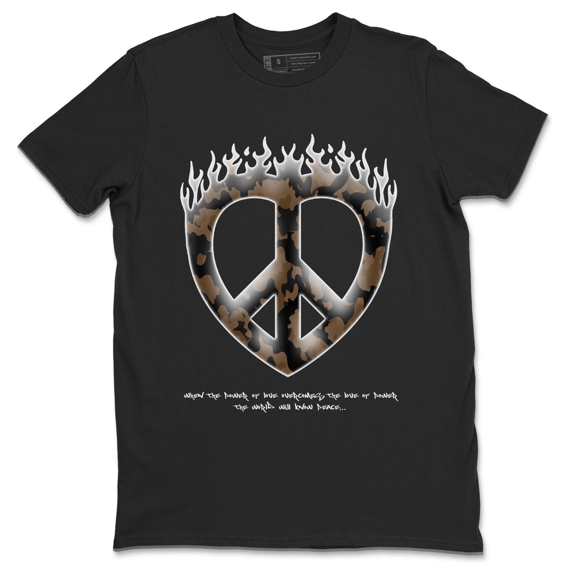 Jordan Jumpman Jack TR Travis Scott Dark Mocha shirts to match jordans Love Peace sneaker match tees Jordan Jumpman Jack Travis Scott Dark Mocha match shoes to clothes SNRT Sneaker Tees unisex cotton Black 2 shirts