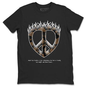 Jordan Jumpman Jack TR Travis Scott Dark Mocha shirts to match jordans Love Peace sneaker match tees Jordan Jumpman Jack Travis Scott Dark Mocha match shoes to clothes SNRT Sneaker Tees unisex cotton Black 2 shirts