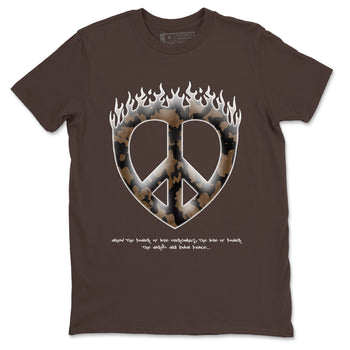 Jordan Jumpman Jack TR Travis Scott Dark Mocha shirts to match jordans Love Peace sneaker match tees Jordan Jumpman Jack Travis Scott Dark Mocha match shoes to clothes SNRT Sneaker Tees unisex cotton Dark Chocolate 2 shirts