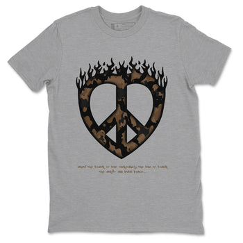 Jordan Jumpman Jack TR Travis Scott Dark Mocha shirts to match jordans Love Peace sneaker match tees Jordan Jumpman Jack Travis Scott Dark Mocha match shoes to clothes SNRT Sneaker Tees unisex cotton Heather Grey 2 shirts