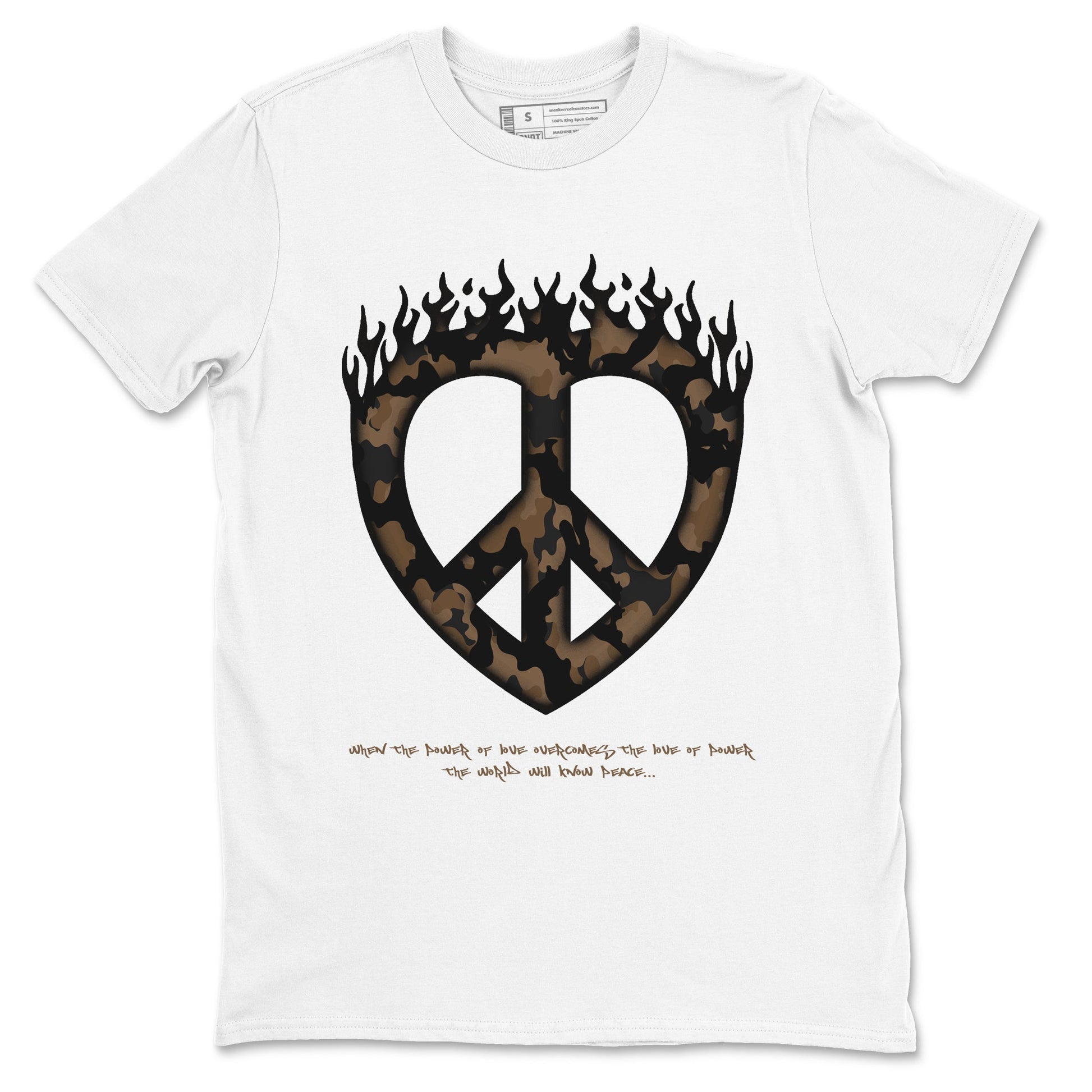 Jordan Jumpman Jack TR Travis Scott Dark Mocha shirts to match jordans Love Peace sneaker match tees Jordan Jumpman Jack Travis Scott Dark Mocha match shoes to clothes SNRT Sneaker Tees unisex cotton White 2 shirts