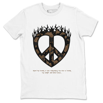 Jordan Jumpman Jack TR Travis Scott Dark Mocha shirts to match jordans Love Peace sneaker match tees Jordan Jumpman Jack Travis Scott Dark Mocha match shoes to clothes SNRT Sneaker Tees unisex cotton White 2 shirts