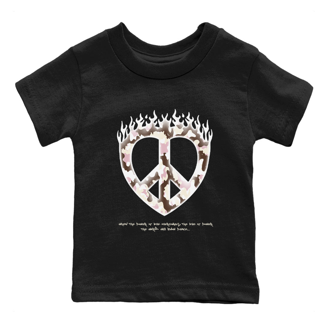 Dunk Cacao Wow And Pink Foam shirts to match jordans Love Peace sneaker match tees Dunk Cacao Wow And Pink Foam SNRT Sneaker Release Tees Youth Baby Black 2 crew neck shirts