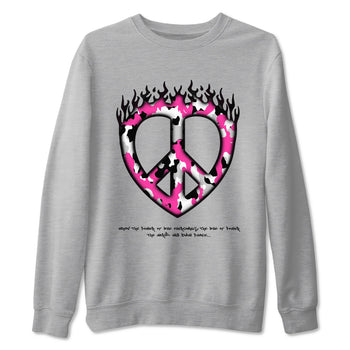 KD 4 Aunt Pearl shirts to match jordans Love Peace graphic tees KD 4 Aunt Pearl t shirts to match sneakers SNRT Sneaker Tees unisex cotton Heather Grey 2 shirts