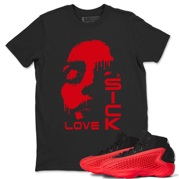 AE 1 Bred shirts to match jordans Love Sick sneaker match tees AE 1 Bred match shoes to clothes SNRT Sneaker Tees unisex cotton Black 1 shirts
