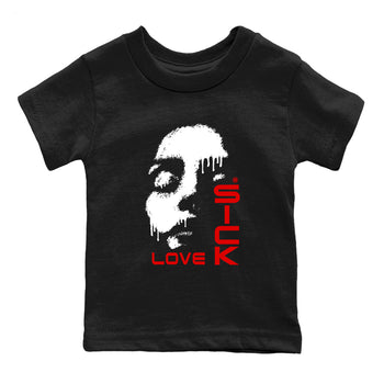 11s Bred Velvet shirts to match jordans Love Sick sneaker match tees Air Jordan 11 Bred Velvet match shoes to clothes SNRT Sneaker Tees Youth Baby Black 2 tee