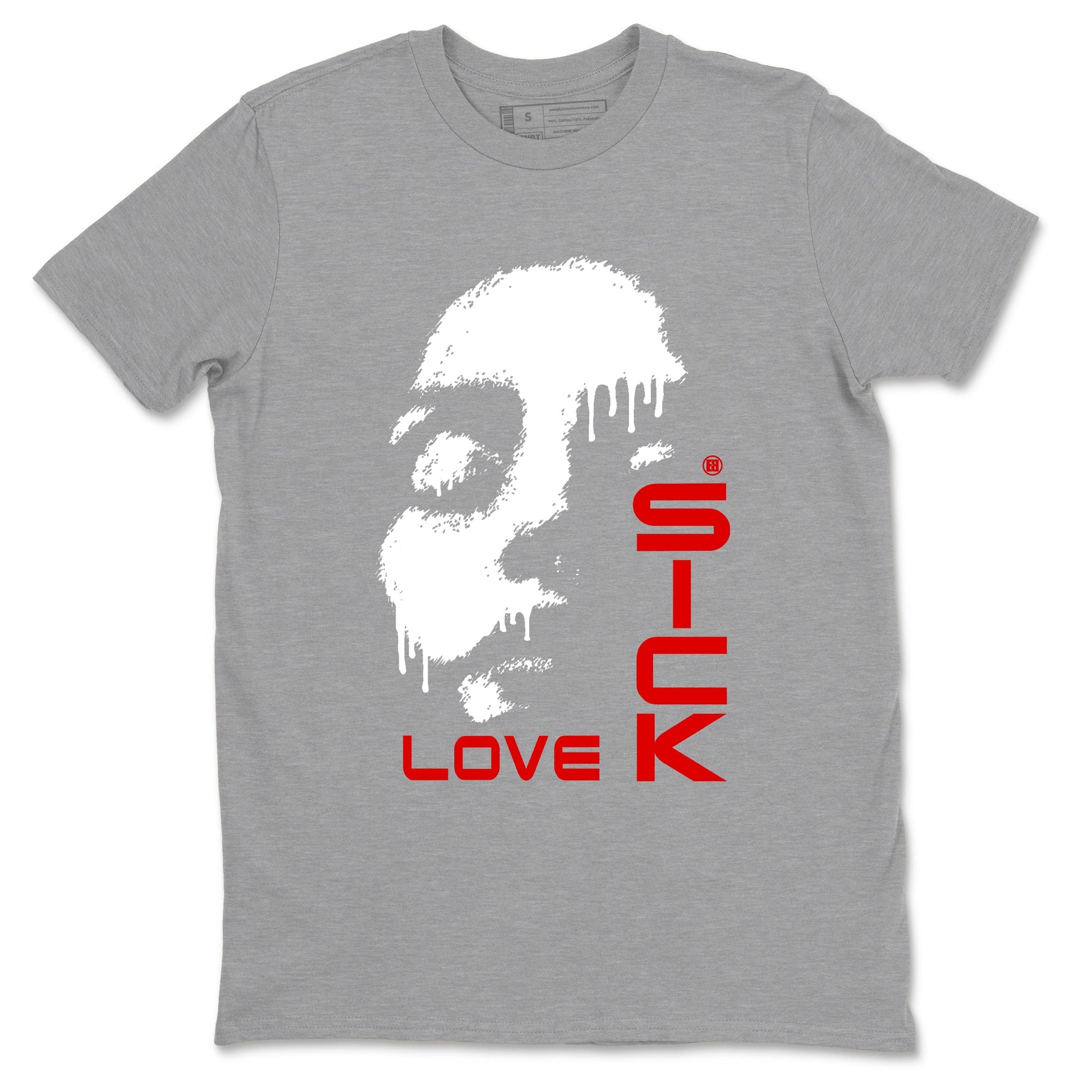11s Bred Velvet shirts to match jordans Love Sick sneaker match tees Air Jordan 11 Bred Velvet match shoes to clothes SNRT Sneaker Tees unisex cotton Heather Grey 2 shirts