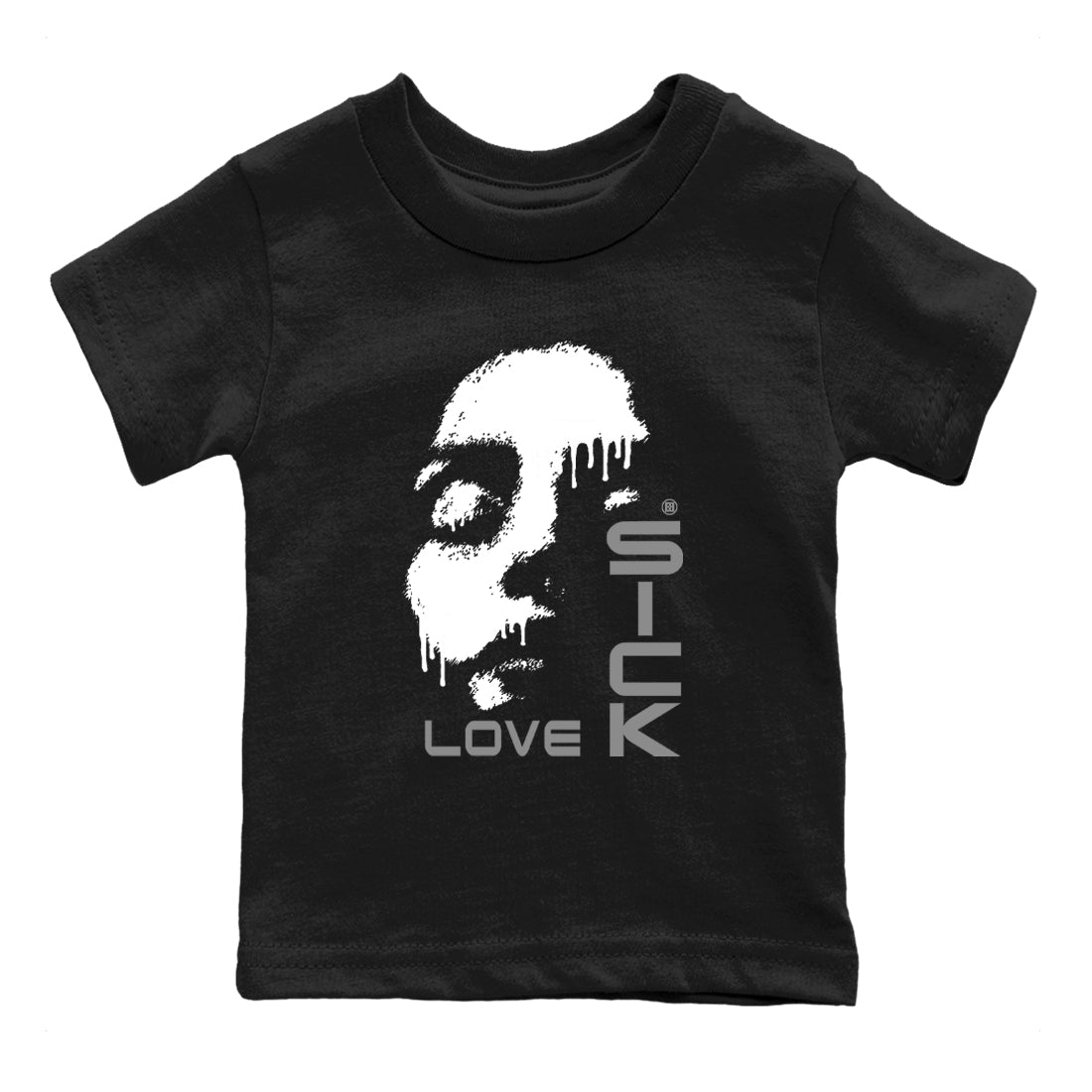 12s Black Wolf Grey shirts to match jordans Love Sick sneaker match tees Air Jordan 12 Barons match shoes to clothes SNRT Sneaker Tees Youth Baby Black 2 tee