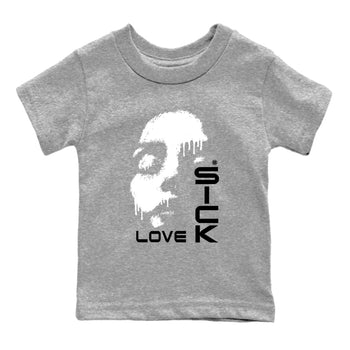 12s Black Wolf Grey shirts to match jordans Love Sick sneaker match tees Air Jordan 12 Barons match shoes to clothes SNRT Sneaker Tees Youth Baby Heather Grey 2 tee