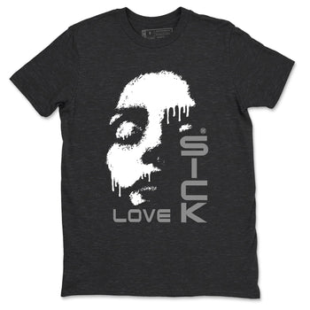 12s Black Wolf Grey shirts to match jordans Love Sick sneaker match tees Air Jordan 12 Barons match shoes to clothes SNRT Sneaker Tees unisex cotton Charcoal Heather 2 shirts