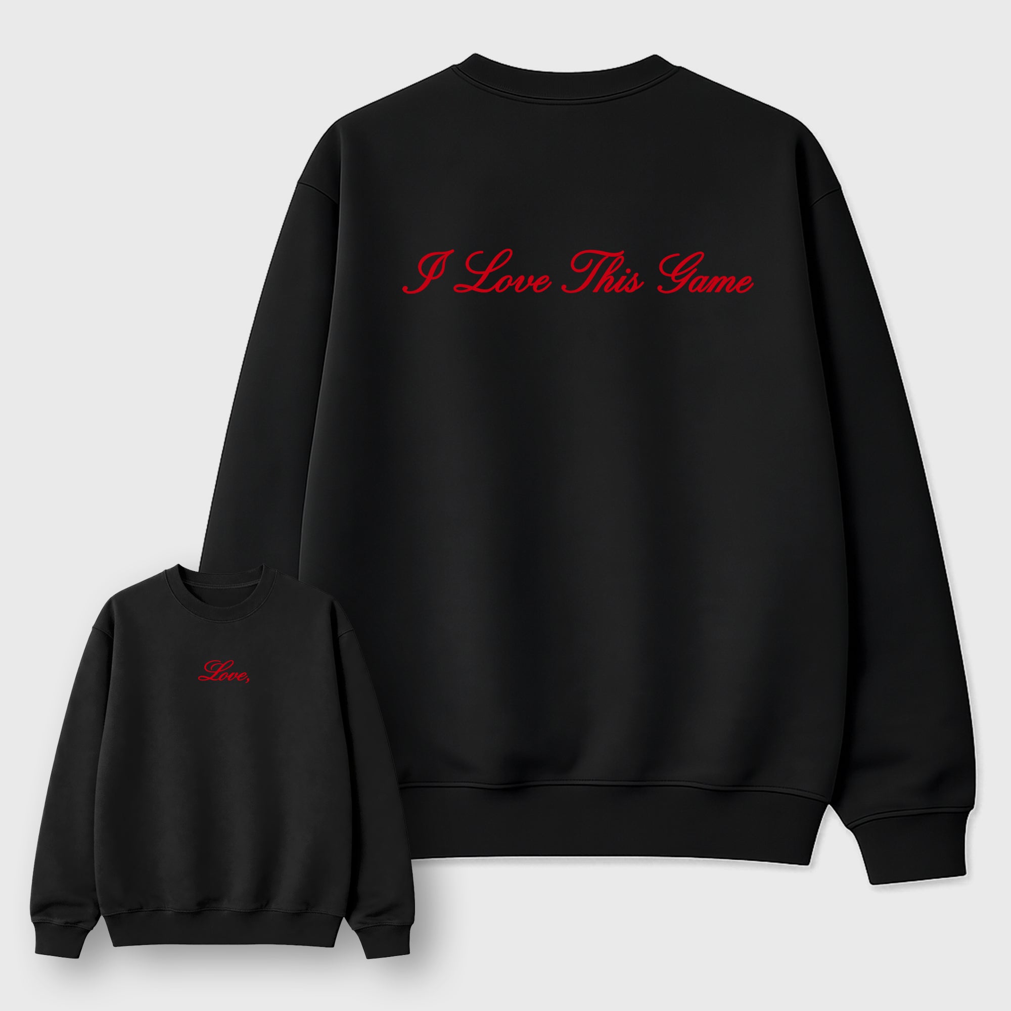 Love This Game Graphic T-Shirt featuring original streetwear artwork designed to match the . Black Graphic Tee.
