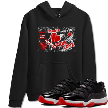 Air Jordan 11 Low Bred sneaker match tee Love Under Wraps sneaker match tees Air Jordan 11 Bred best t-shirts to match jordans SNRT Sneaker Tees unisex cotton Black 1 shirts