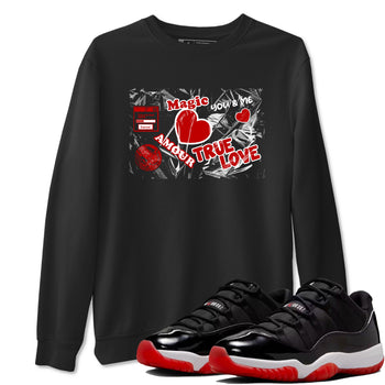 Air Jordan 11 Low Bred sneaker match tee Love Under Wraps sneaker match tees Air Jordan 11 Bred best t-shirts to match jordans SNRT Sneaker Tees unisex cotton Black 1 shirts