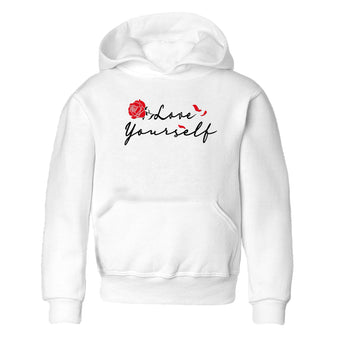 AE 1 Bred shirts to match jordans Love Yourself sneaker match tees AE 1 Bred match shoes to clothes SNRT Sneaker Tees Youth Baby White 2 tee