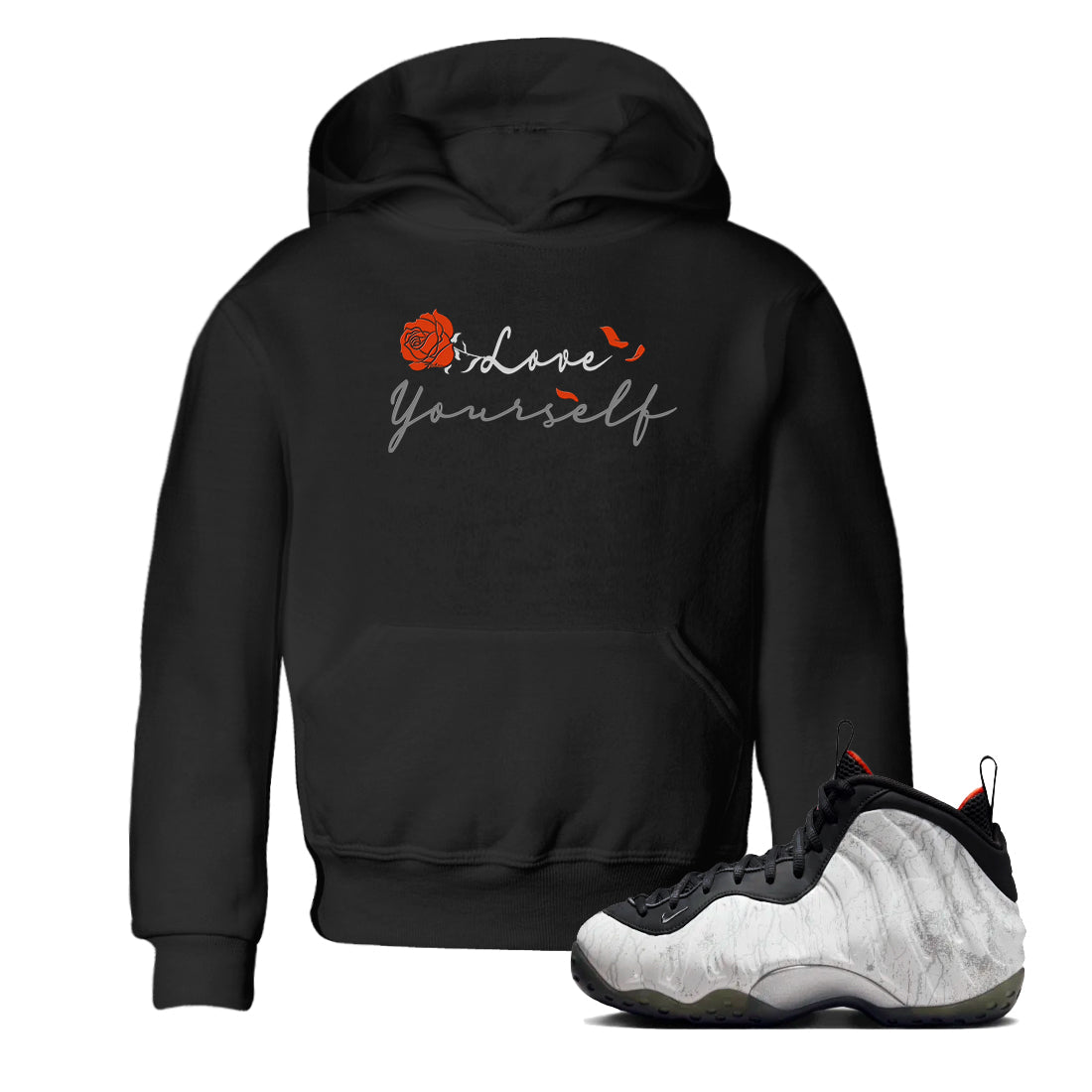 Foams One Jin shirts to match jordans Love Yourself sneaker match tees Foams One Jin match shoes to clothes SNRT Sneaker Tees Youth Baby Black 1 tee
