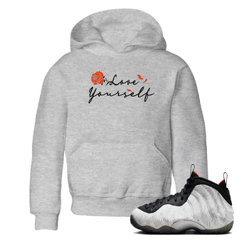 Foams One Jin shirts to match jordans Love Yourself sneaker match tees Foams One Jin match shoes to clothes SNRT Sneaker Tees Youth Baby Heather Grey 1 tee