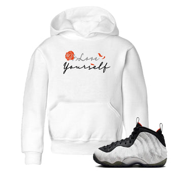 Foams One Jin shirts to match jordans Love Yourself sneaker match tees Foams One Jin match shoes to clothes SNRT Sneaker Tees Youth Baby White 1 tee