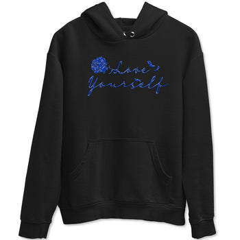 Foams One Royal shirts to match jordans Love Yourself sneaker match tees Air Foamposite One Royal match shoes to clothes SNRT Sneaker Tees unisex cotton Black 2 shirts